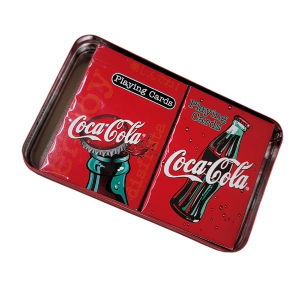 Coca-Cola Two Set of Playing Cards in a Collectors Coke Tin New - Picture 5 of 5